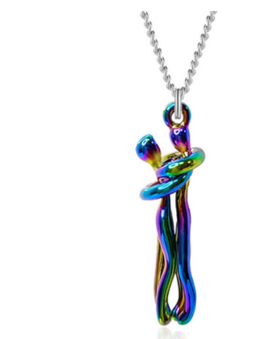 Love Hug Necklace Unisex Men Women Couple Jewelry Simple Temperament Clavicle Chain Valentines Day Lover Gift - Fashionner