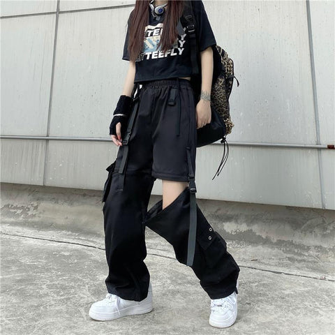 Detachable Two-way Wear Ankle Banded Working Pants Women - Fashionner