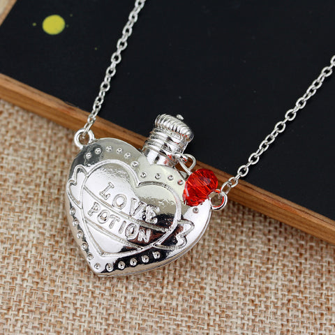 Collier fantaisie Amour Poison Pilule Bouteille Pendentif Cadeau Saint Valentin