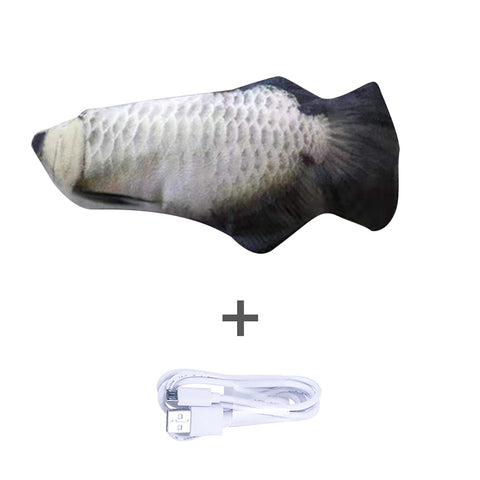 Version sans herbe à chat - Jouet électrique de simulation de poisson sauteur
