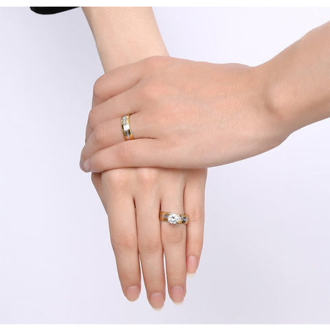 Bague de couple décorative