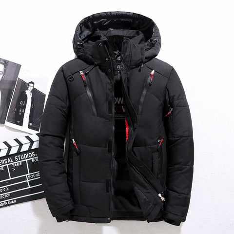 Veste à Capuche Coupe-Vent d'Extérieur Manteau de Sport Décontracté avec Poches Vêtements Chauds pour Hommes