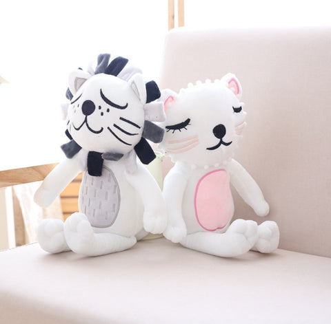 Kawaii Chat Lion Peluche Douce Poupée Animale Jouets Pour Enfants Chambre Bébé Coussin Décoratif Cadeau