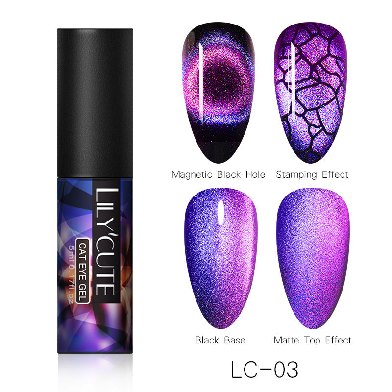 Magic Wide Cat Eye Nail Polish - Fashionner