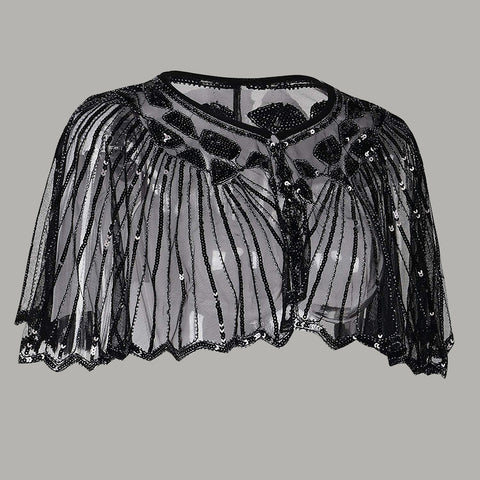 Robe de soirée à sequins et dentelle