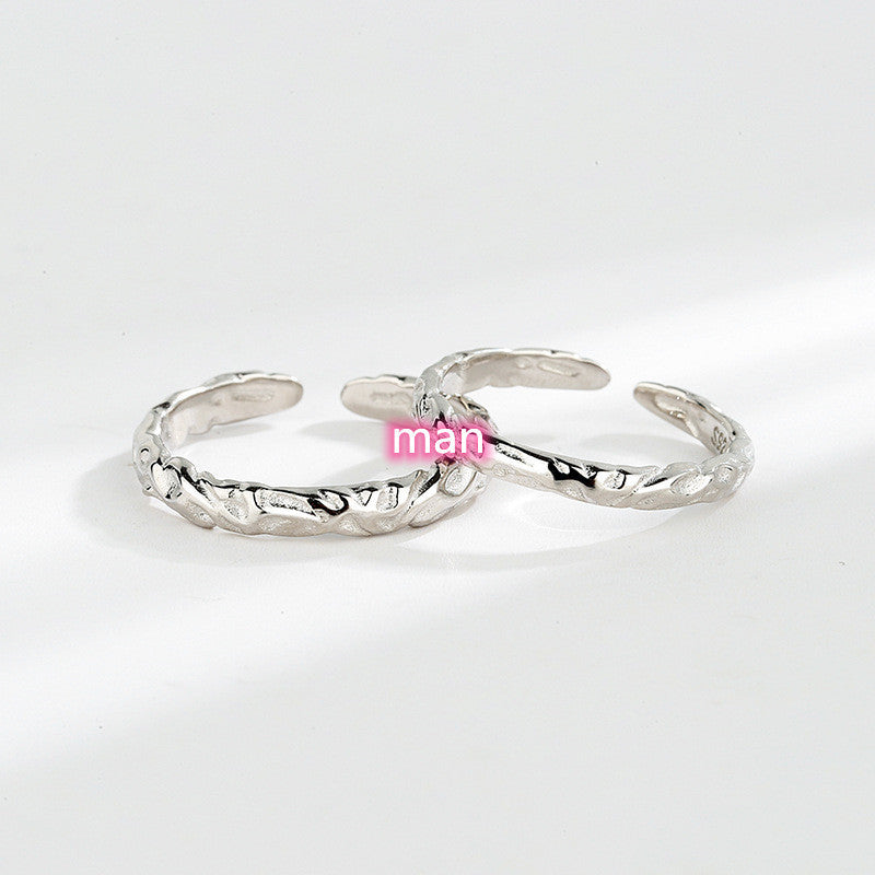 Sterling Silver Couple Ring Korean Male And Female Couple Ring