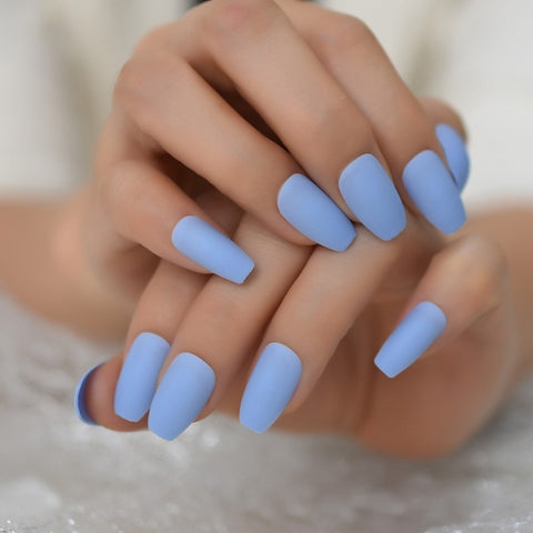 Nude Extra Long Fake Nails - Fashionner