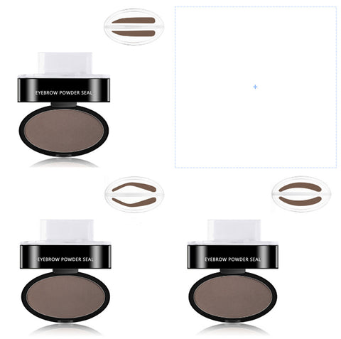 Kit Pochoir à Sourcils en Poudre Teinte Maquillage Professionnel Cosmétiques Imperméable Pochoir Rehausseur de Sourcils