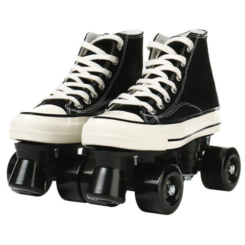 Patins à roulettes à quatre roues en toile pour hommes et femmes