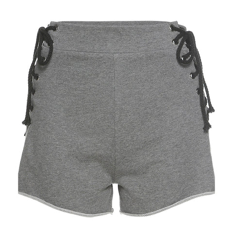 Buy High-waisted Lace-up Shorts online at Fashionner.