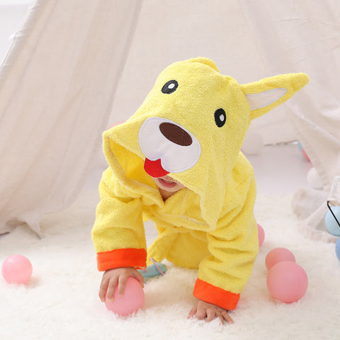 Serviettes de bain pour bébé en coton à capuche pour enfants, modèle animal de dessin animé mignon