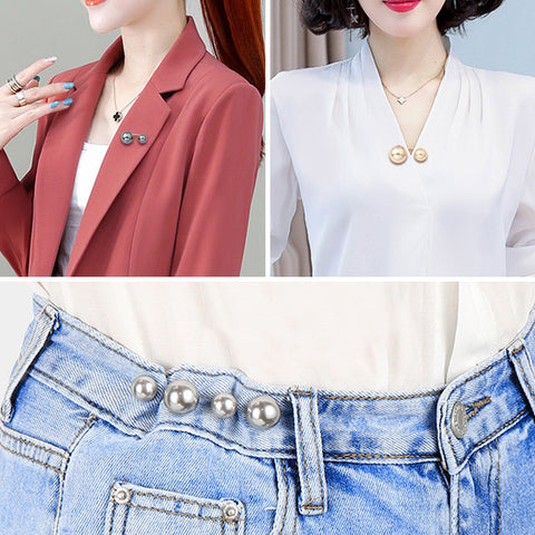 Broche anti-lumière Jupe Bouton de taille Clou Perle