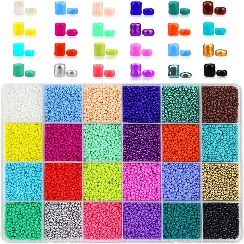 24000 Pcs Glass Seed Beads 2MM Small Beads for Jewelry Makin