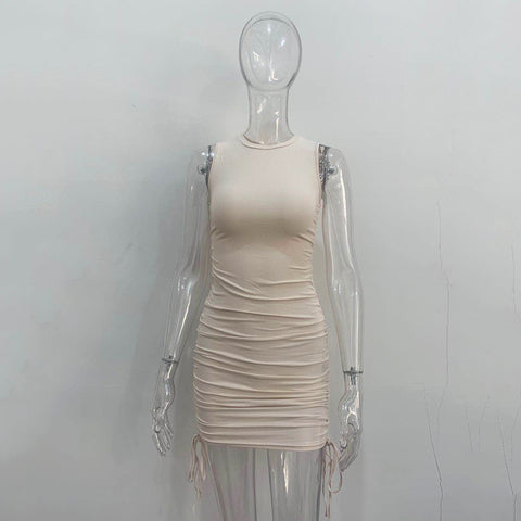 Bodycon Vest Draped Inside 11 Colors Casual Mini Dresses For Women