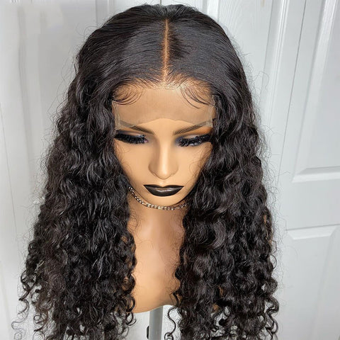 Cheveux humains avec de petits cheveux bouclés et des sets de cheveux longs