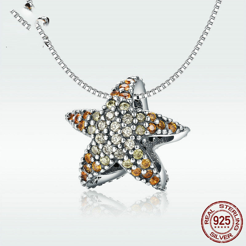 Sterling Silver Bracelet Beads Diamond Charm