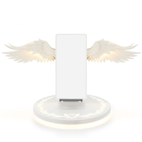Chargeur sans fil Qi Universel LED Angel Wings coloré, support de charge rapide pour téléphone portable