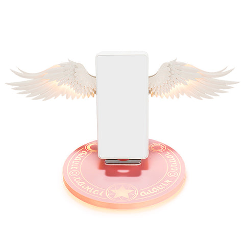 Chargeur sans fil Qi Universel LED Angel Wings coloré, support de charge rapide pour téléphone portable