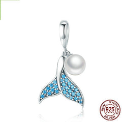 Sterling Silver Bracelet Beads Diamond Charm