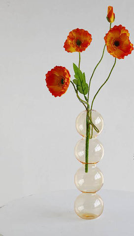 Transparent Glass Gourd Small Vase Flower Arrangement Ddried Flowers Hydroponics