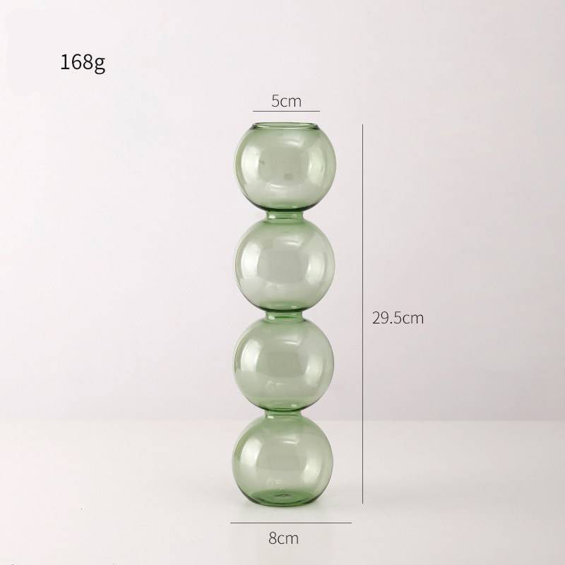 Transparent Glass Gourd Small Vase Flower Arrangement Ddried Flowers Hydroponics