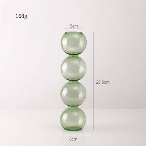 Transparent Glass Gourd Small Vase Flower Arrangement Ddried Flowers Hydroponics
