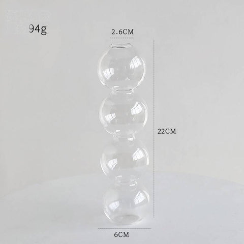 Transparent Glass Gourd Small Vase Flower Arrangement Ddried Flowers Hydroponics