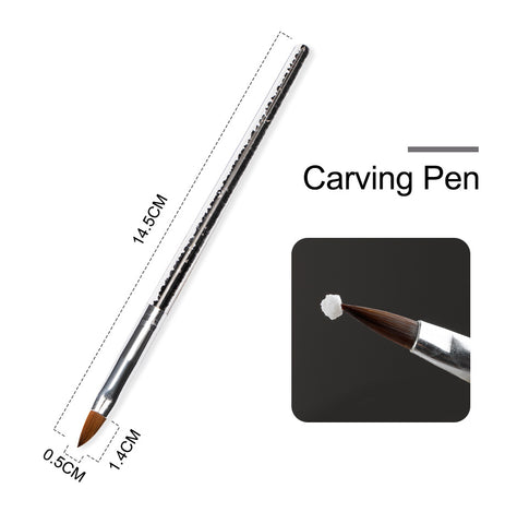Nail Powder Acrylic System Kit Professional Nail Art Tool Set Contain Glass Cup Acrylic Liquid Extention Carving Manicure - Fashionner