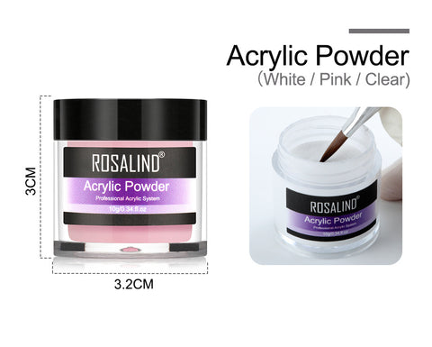 Nail Powder Acrylic System Kit Professional Nail Art Tool Set Contain Glass Cup Acrylic Liquid Extention Carving Manicure - Fashionner
