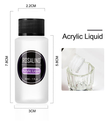 Nail Powder Acrylic System Kit Professional Nail Art Tool Set Contain Glass Cup Acrylic Liquid Extention Carving Manicure - Fashionner