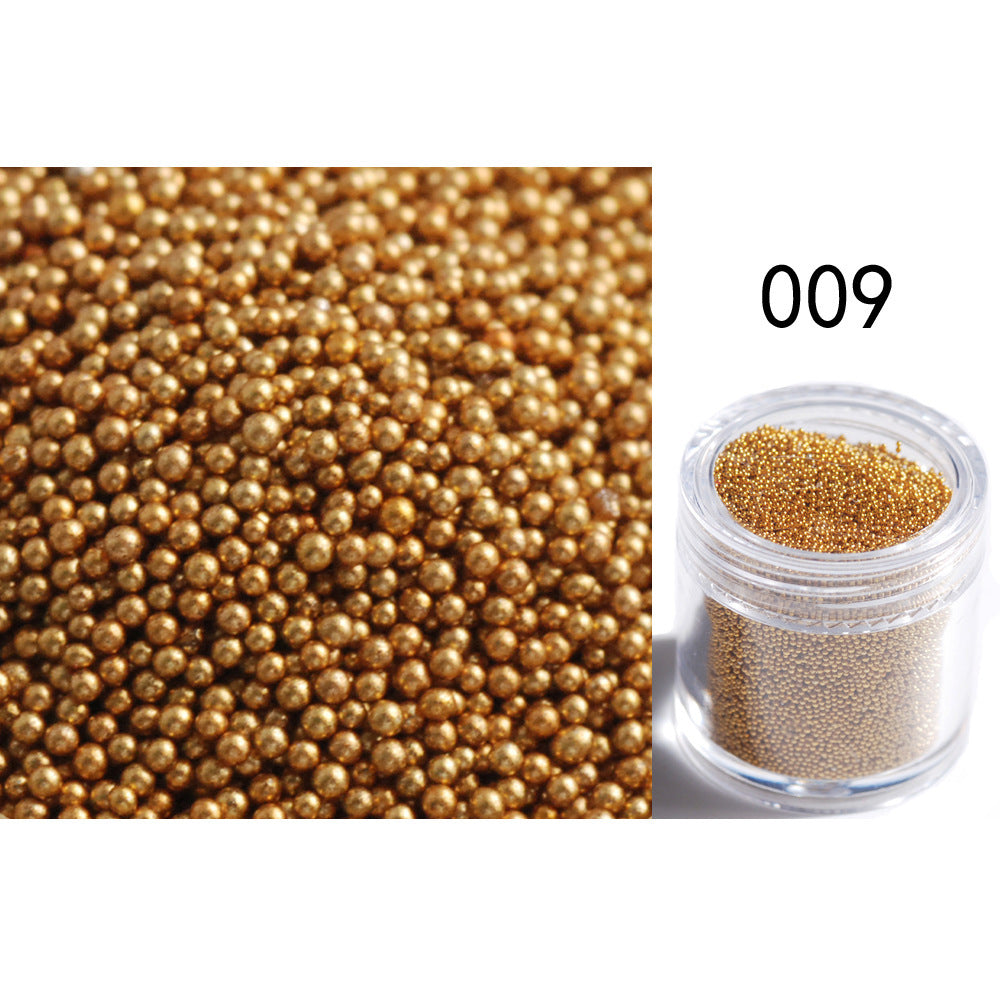 Transparent Symphony Colorful Bubble Beads Microbead Glass Non-porous Small Round Beads Nail Art