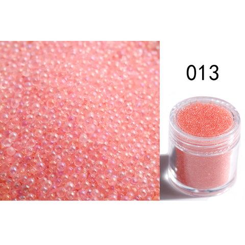 Symphonie Transparente Billes de Bulles Colorées Microbilles de Verre Perles Rondes Non Poreuses Petites Perles Nail Art
