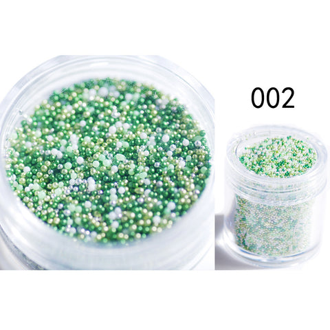 Symphonie Transparente Billes de Bulles Colorées Microbilles de Verre Perles Rondes Non Poreuses Petites Perles Nail Art