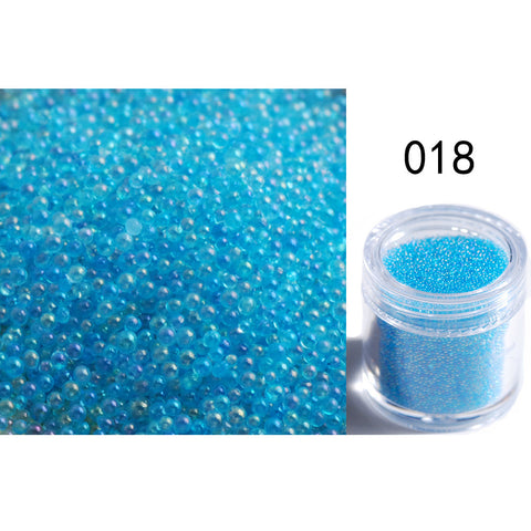 Symphonie Transparente Billes de Bulles Colorées Microbilles de Verre Perles Rondes Non Poreuses Petites Perles Nail Art