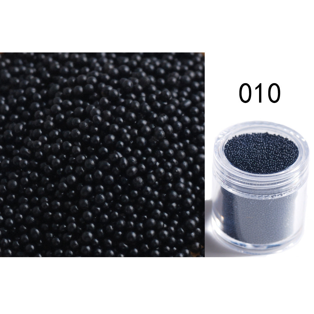 Transparent Symphony Colorful Bubble Beads Microbead Glass Non-porous Small Round Beads Nail Art