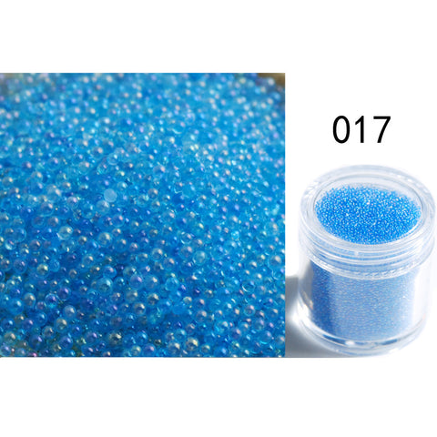 Symphonie Transparente Billes de Bulles Colorées Microbilles de Verre Perles Rondes Non Poreuses Petites Perles Nail Art