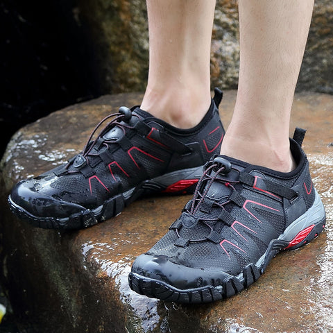 Chaussures d'eau de sport d'extérieur pour hommes, baskets en maille respirante, pêche, caoutchouc, plage, été, nouveauté