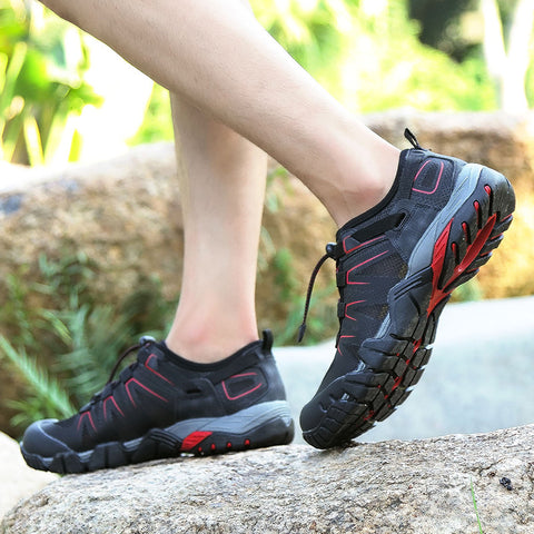Chaussures d'eau de sport d'extérieur pour hommes, baskets en maille respirante, pêche, caoutchouc, plage, été, nouveauté