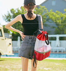 Women Swimming Bag Mesh Handbags Wet Dry Backpack - Fashionner