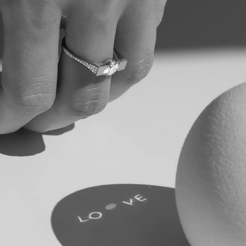 Bague de couple Yanguang Projection Technologie Noire