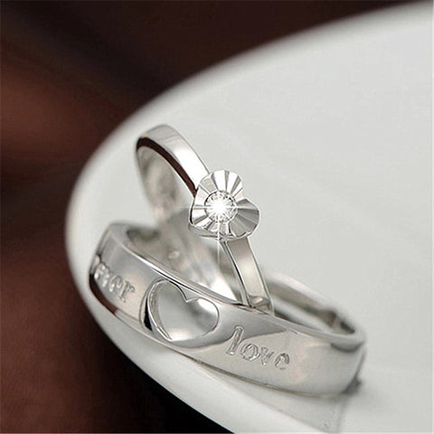 Bague de couple de bijoux coréens