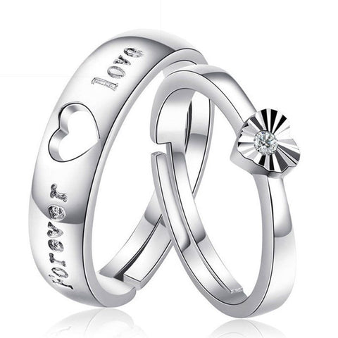 Bague de couple de bijoux coréens
