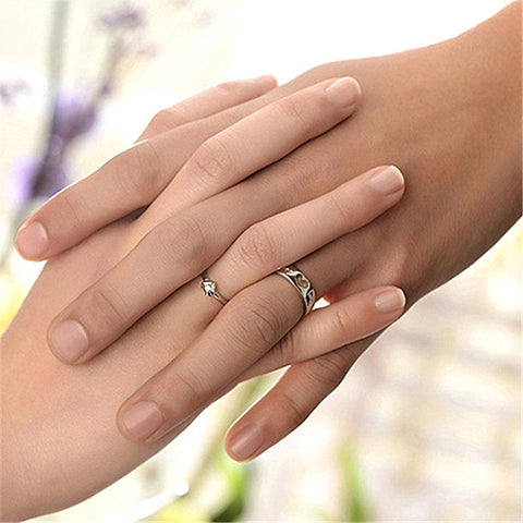 Bague de couple de bijoux coréens