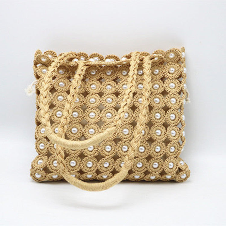 Woven Handbags Pearl Handbag - Fashionner