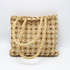 Woven Handbags Pearl Handbag - Fashionner