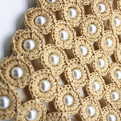 Woven Handbags Pearl Handbag - Fashionner