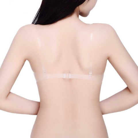 Soutien-gorge entièrement transparent pour femme, soutien-gorge invisible, sexy, ultra-fin, transparent, en TPU, sans armature