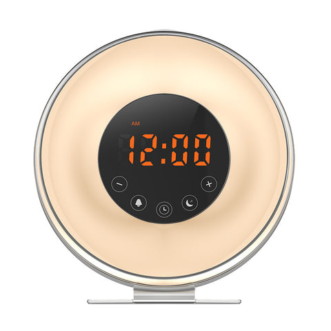 Nouveau Réveil Lumineux Tactile du Fabricant, Réveil Lumineux Multifonctionnel Ambiance Colorée, Réveil Lumineux d'Aide au Sommeil Naturel