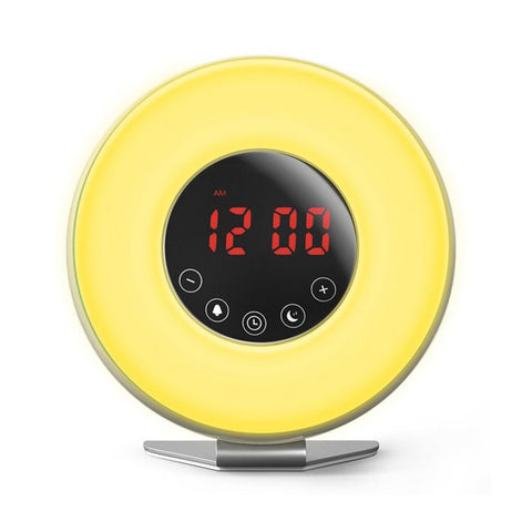 Nouveau Réveil Lumineux Tactile du Fabricant, Réveil Lumineux Multifonctionnel Ambiance Colorée, Réveil Lumineux d'Aide au Sommeil Naturel