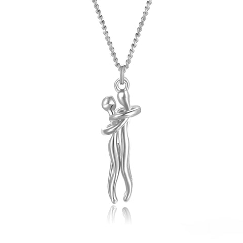 Collier Hot Sale Câlin Affectueux Collier Couple Anniversaire Saint-Valentin Cadeau Mode Punk Style Urbain Pendentif Collier